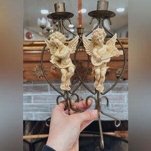 Vintage Cherub Candle Holders